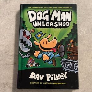 Dog Man Unleashed by - Green and Black Cover
